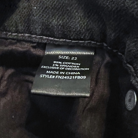 Fashion Nova Plus Size 22 Star Power Embellished Jeans Rainbow Rhinestone - Picture 3 of 3